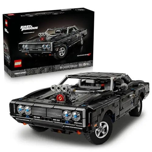 LEGO Technic Fast and Furious Dodge Charger R/T Auto - Modellbau Auto für Erwachsene - Sammlerset mit V8 Motor und Federung - Nostalgisches Geschenk für Filmfans - 42231