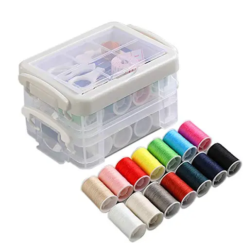 ymwalk nähset kunststoffbox 16 farben
