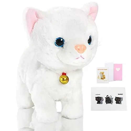 Smalody Interactive Plüschtiere, Neuheit Sound Control Elektronische Katze Elektronische Haustiere Roboter Katze Geschenk für Kinder