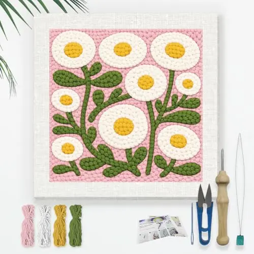 doodldream rundblumen nadelset 24x24cm