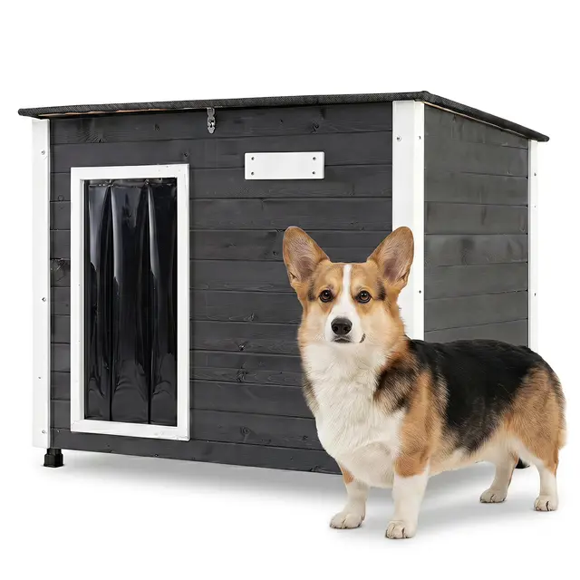 costway hundehütte outdoor tannenholz