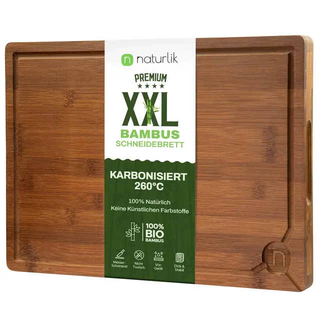 naturlik xxl schneidebrett bambus