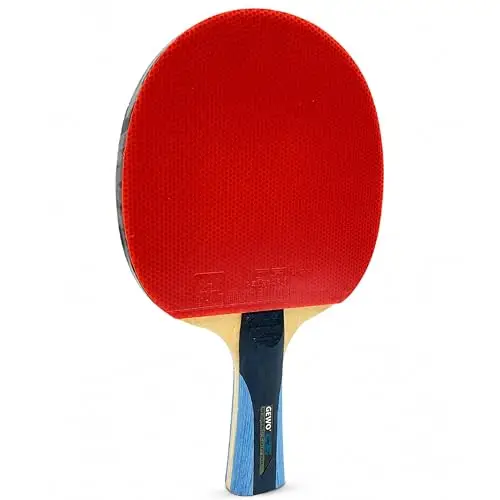 GEWO CS Energy Control - Tischtennisschläger - ITTF genehmigt - Tischtennis Schläger mit kontrolliertem Belag und hohen Rotationseigenschaften, konkav, 1,8mm Schwamm, rot-schwarz