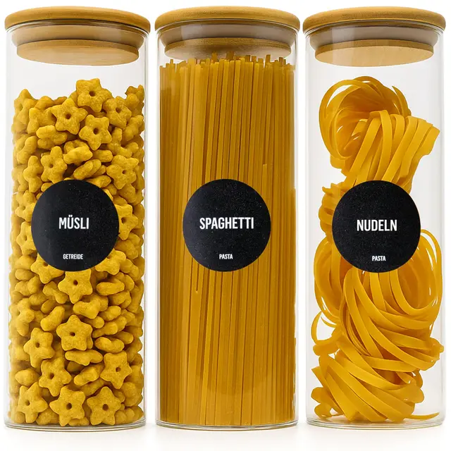 deco haus spaghetti vorratsglas 3er set