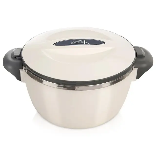 orion group Thermoschüssel mit Deckel 900 ml - Thermobehälter für Essen, Eis, Grillgut - Warmhaltebehälter für Speisen - Edelstahlschüssel für Essen Warmhalten - 2 Std Wärmehaltig - Thermoschüsseln