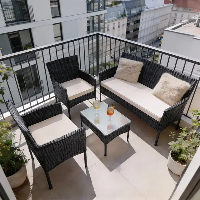 juskys fort myers 4 personen polyrattan
