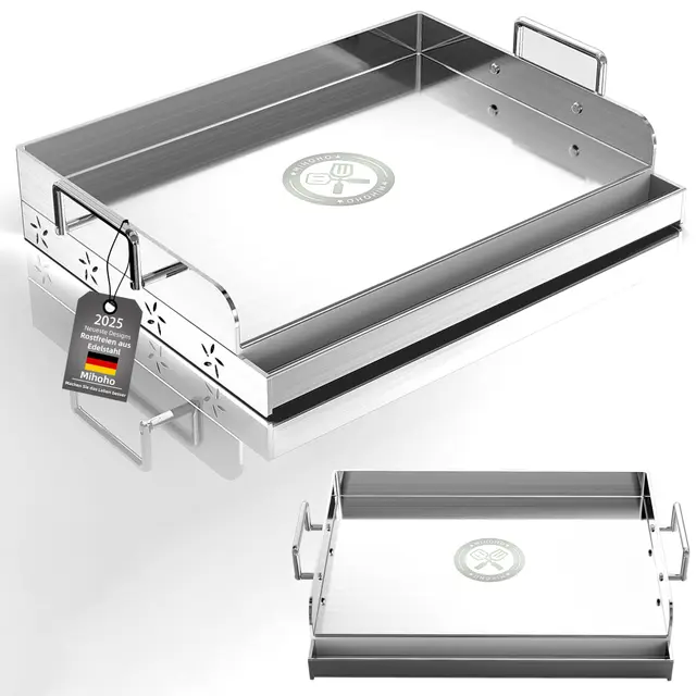 mihoho edelstahl plancha grillplatte