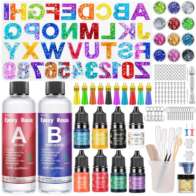 aollen epoxidharz set 186 stück 400ml