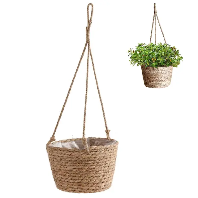 wenrou hängekorb seegras hanf 20cm
