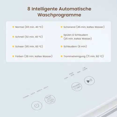 HAVA Mini Waschmaschine 3 kg Toplader vollautomatisch
