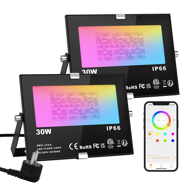 changm 2x rgb led fluter aussen