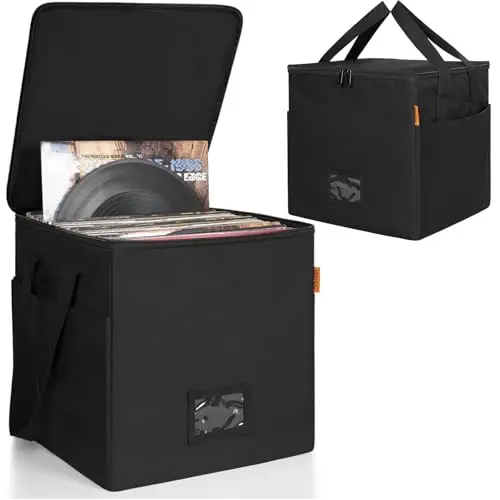 OUUTMEE Vinyl-Schallplatten-Aufbewahrungsbox 60+ LP