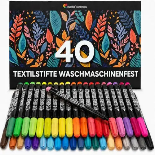zenacolor 40 textilstifte