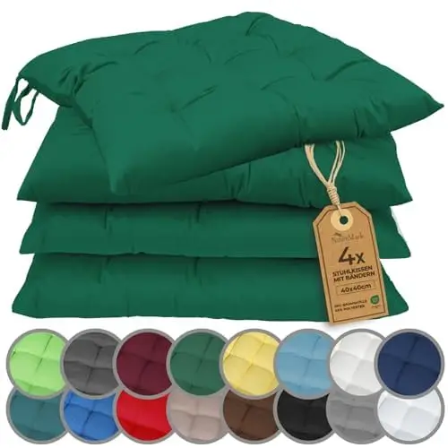 naturemark 4er set stuhlkissen 40x40 cm