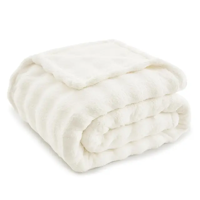 topfinel bubble decke kuscheldecke weiß