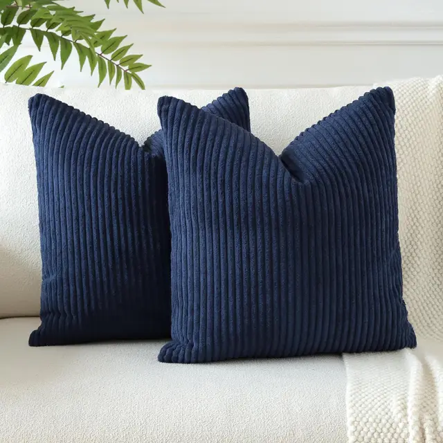 jotom cord kissenbezug 2er set navy