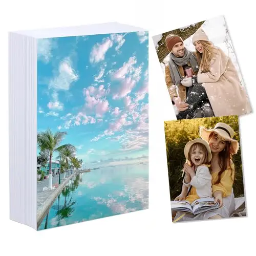 300 Blatt Fotopapier 10 x15 cm, 230g/m² Inkjet HochglanzendFotopapier, Glossy Photo Paper Photopapier A6 für Fotodrucke und kreative Projekte
