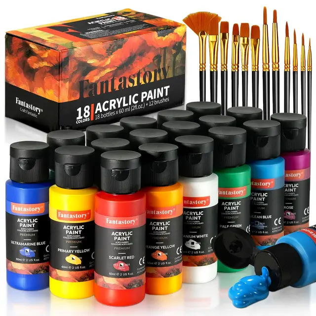 fantastory acrylfarben set 18x60ml 12