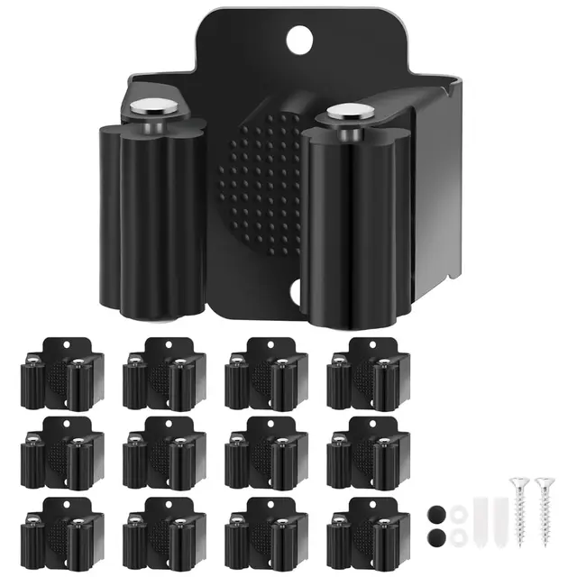 yiows besenhalter 12er set edelstahl