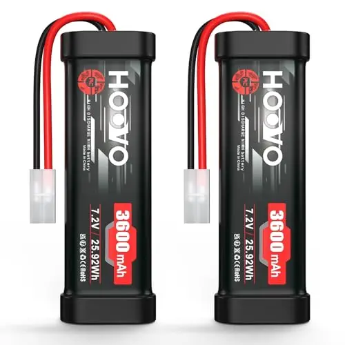 7.2V NiMH Akku Batterie 3600mAh RC Akku Ersatzakku HOOVO Für RC Autos Flugzeug Helikopter Boot Buggy Modellbau Autos Flugzeug Toy Spielzeug 2PCS