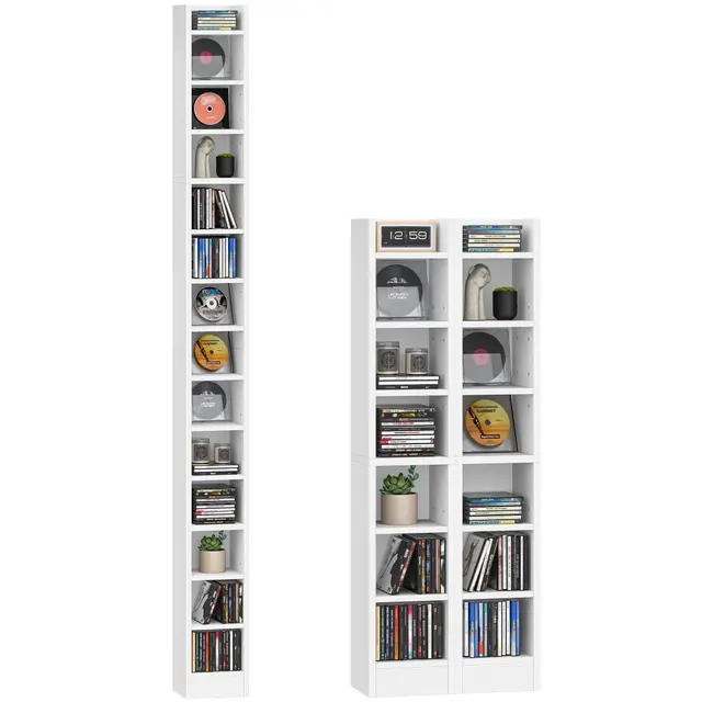 hzuaneri cd regal 14 stufig weiß 213 cm