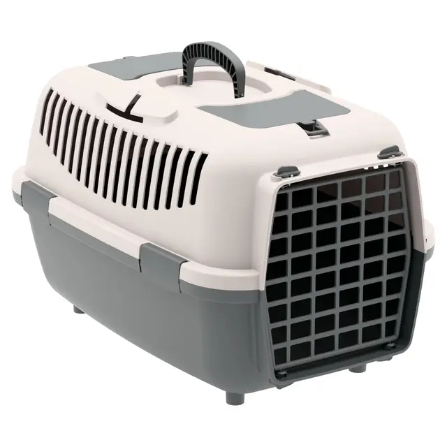 Nomade 2 Transportbox Katze und Hundebox - Transportbox für kleine Hunde und Katzen - 55 x 36 x 35 cm - Kann bis zu 8 kg tragen. Robustes Polypropylen. Türen aus Kunststoff