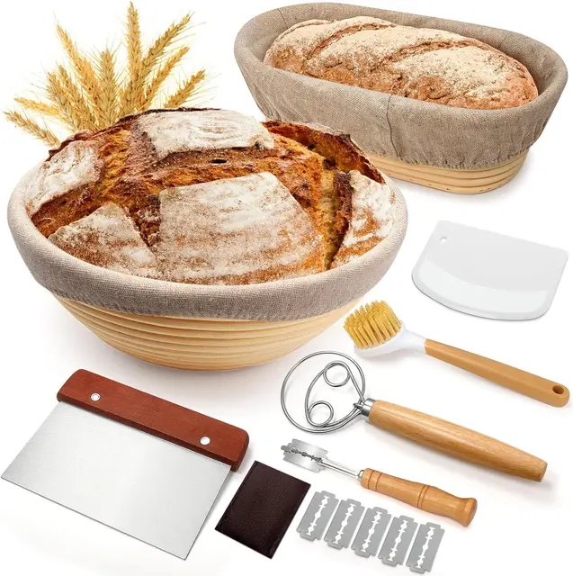 terlulu gärkorb set 23cm rund 25cm oval