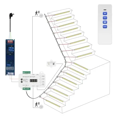 maliigaza smart treppenlicht 16 stufen