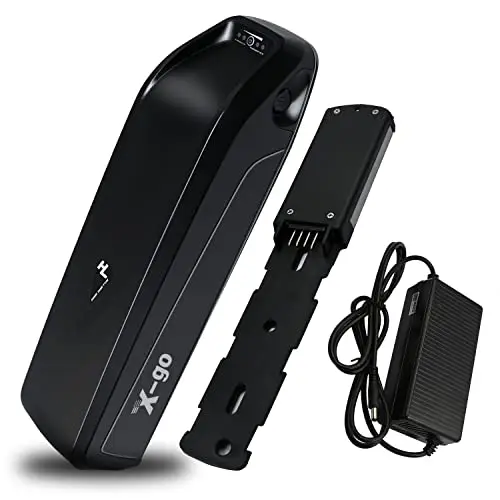 X-go E Bike Akku 48V 15AH 5 Pin Ebike Akku for 1000W 750W 600W 500W 300W Fahrrad Motor, Fahrrad Motor Kit mit Ladegerät Sicherheitsplatte Schrauben