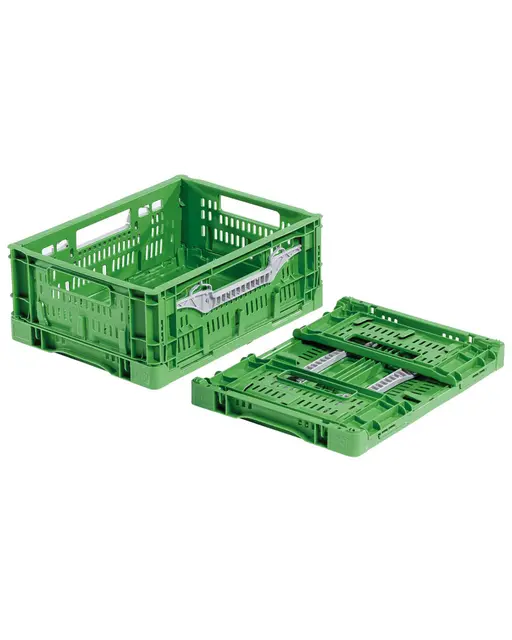 DIE BOX FABRIK Gemüse/Obstkiste klappbar 400x300x160 mm | Klappbox durchbrochen | Stapelbox für Obst- und Gemüse | Klappkiste | Transportbehälter (2)