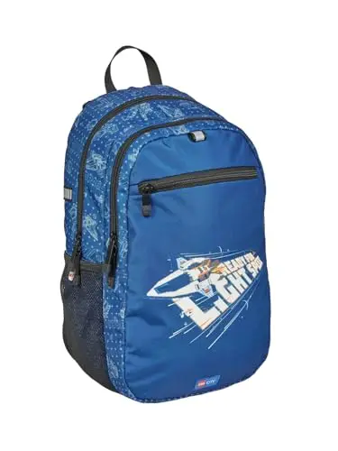 LEGO® City Wanderrucksack Kinder Space explorer – Kinderrucksack Jungen für Schule & Freizeit, 18 L Sportrucksack Kinder mit 2 Fächern, verstellbaren Gurten & Reflektoren