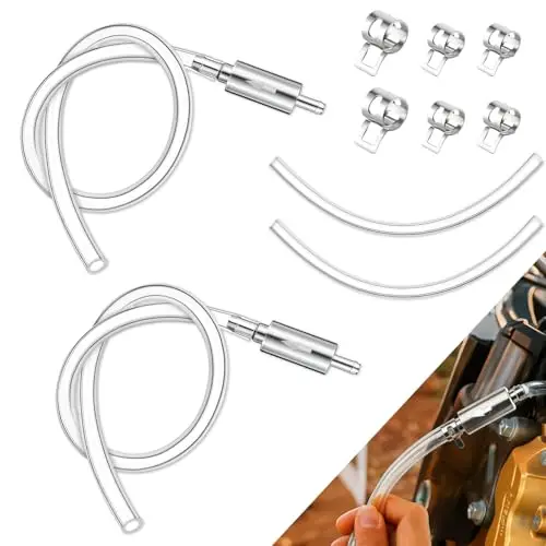 2 Sätze Bremsenentlüfter, Bremsenentlüftungsgerät Motorrad & Auto, Kupplung Entlüftungsrohr mit Rückschlagventil, Schläuche & Klemmen – Bremse entlüften & Bremsflüssigkeit schnell wechseln