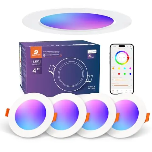 dusktec led rgb einbaustrahler set