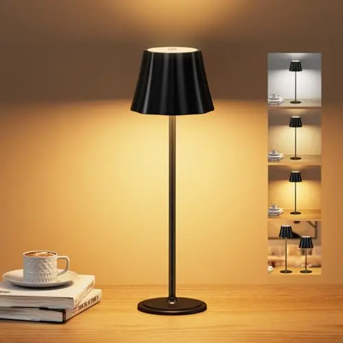 Suright Tischlampe Kabellos 5000mAh LED IP54