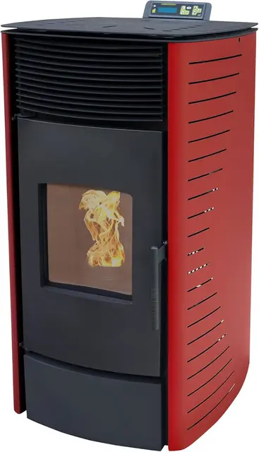 NEMAXX P12 Pelletofen 13,6 kW A+ bis 300 m³ – Rot