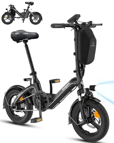 Bodywel T16PRO Mini E Bike 14 Zoll faltbar Elektrofahrrad 250W 36V/10AH Akku mit APP Funk für Herren Damen,Reichweite Max 45 km