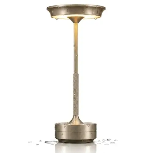 designgold led tischlampe kabellos