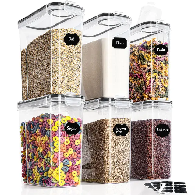 gomaihe 4l vorratsdosen 6er set schwarz