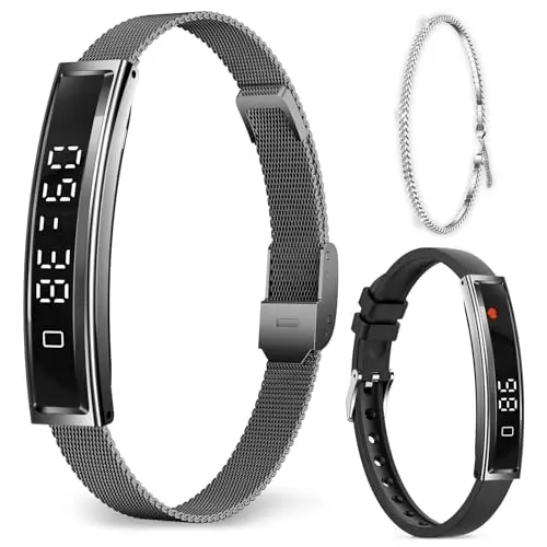 Smartwatch Damen Herren Schmal,16.5g Fitnessarmband mit 12 Sportmodi,Pulsuhr SpO2 Schlafmonitor Schrittzähler,Anruferinnerung,Kein ABO erforderlich,Smart Watches für Android iOS,Schwarz