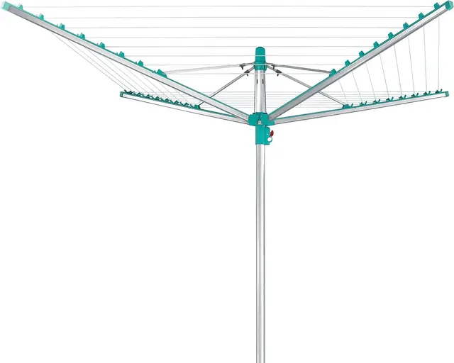 Leifheit Wäschespinne Linomatic 500 Easy, Leineneinzug für saubere Wäsche, Wäscheschirm mit Easy-Lift-System, inkl. Bodenhülse, Wäscheständer mit 50m Leinenlänge für 5 Wäscheladungen