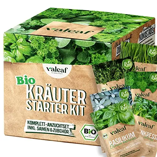 valeaf bio kräuter starter set samen