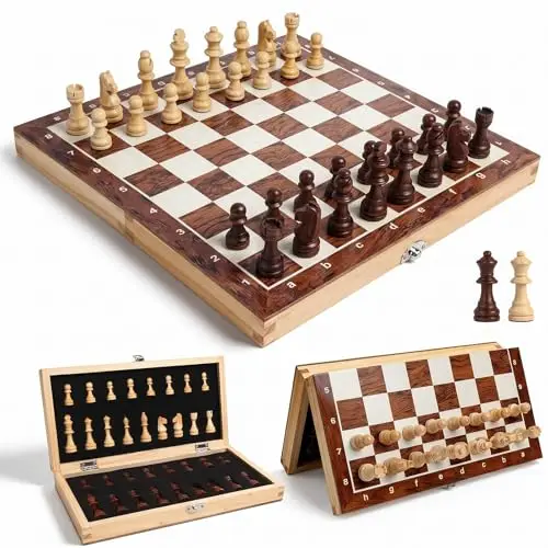 oocome schachspiel holz faltbar