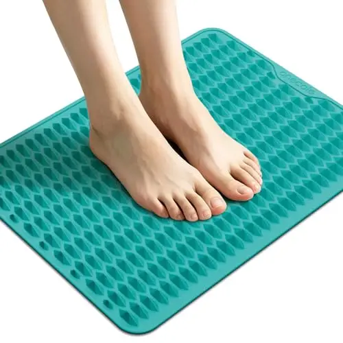 Akupressur-Matte für die Fußmassage, Silikon-Fußreflexzonenmatte, Tragbare Fußmatte zur Linderung von Plantarfasziitis und Muskelentspannung