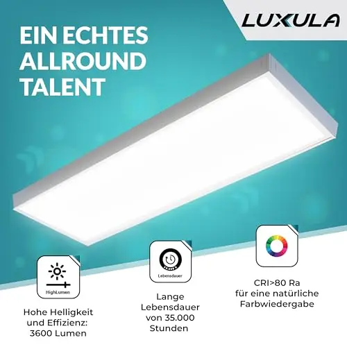 luxula led deckenleuchte 120cm 36w