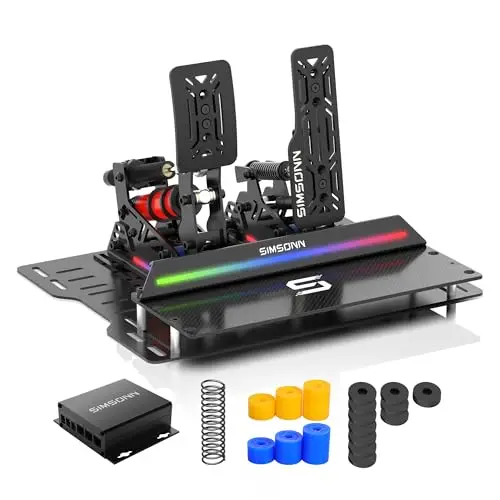 SIMSONN PRO X Ultra-Pedale, Sim-Racing-Pedale, PC-Racing-Simulator-Pedale(PRO X Ultra P2-H2-1-Erhöhungsbrett)