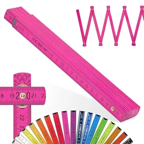 metrie zollstock 2m buchenholz rosa