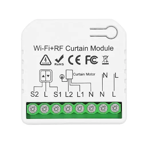 DieseRC Drahtloses Smart-Rollladen-Steuerungsmodul AC 230 V 220 V, Tuya APP WIFI-Controller, kompatibel mit Alexa/Google Home APP-Steuerung und manuellen Schaltern