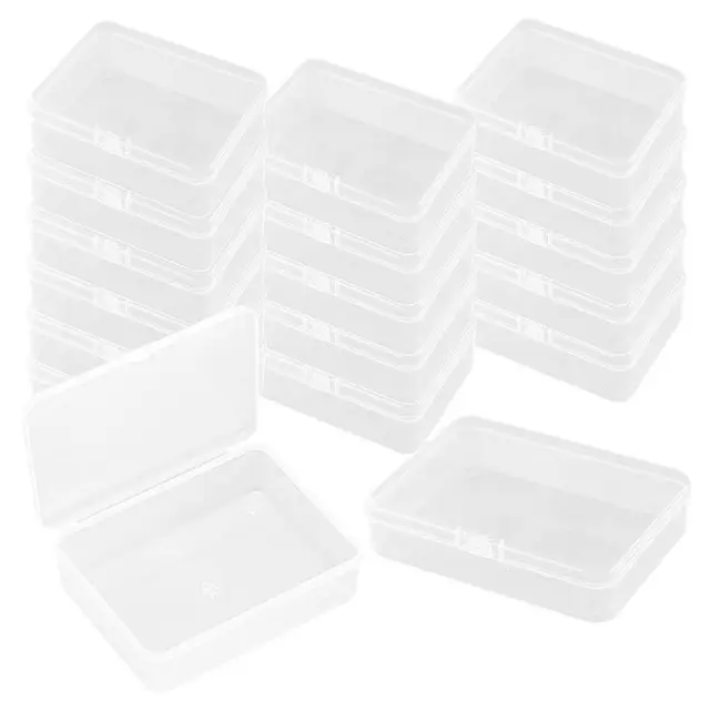 WYAN 18 Stück Großer Rechteckiger Kunststoff Aufbewahrungsboxbehälteren,Kleine Aufbewahrungsboxen,Transparenter Aufbewahrungsorganisator,zur aufbewahrung von schmuck, kunsthandwerk und kleinteilen