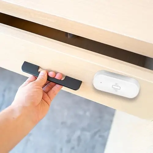 Tuya WiFi Smart Vibrationssensor Bewegungserkennung Echtzeit-Fernüberwachungsalarm für Fensterschubladen zu Hause