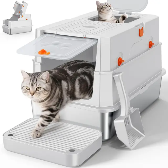 mixjoy edelstahl katzenklo xxl